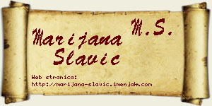 Marijana Slavić vizit kartica
